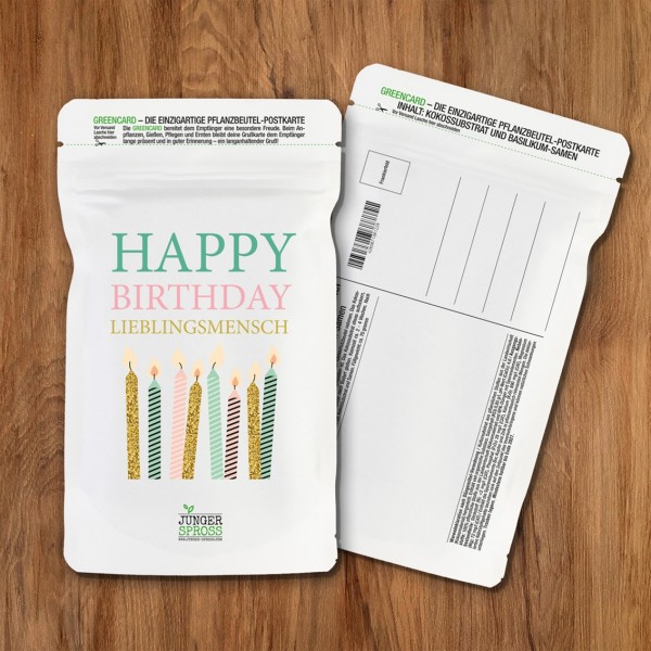 Greencard - Happy Birthday Lieblingsmensch (Basilikum)