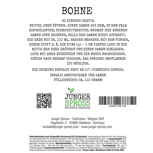 Große Dinge beginnen oft klitzeklein (Bohnensamen)